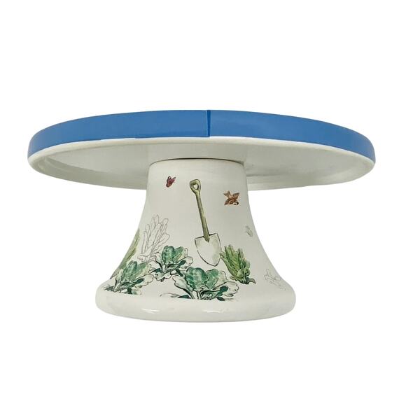 Beatrix Potter Momma & Peter Rabbit Easter Dessert Pedestal Cake Stand 7" NEW - Picture 4 of 6